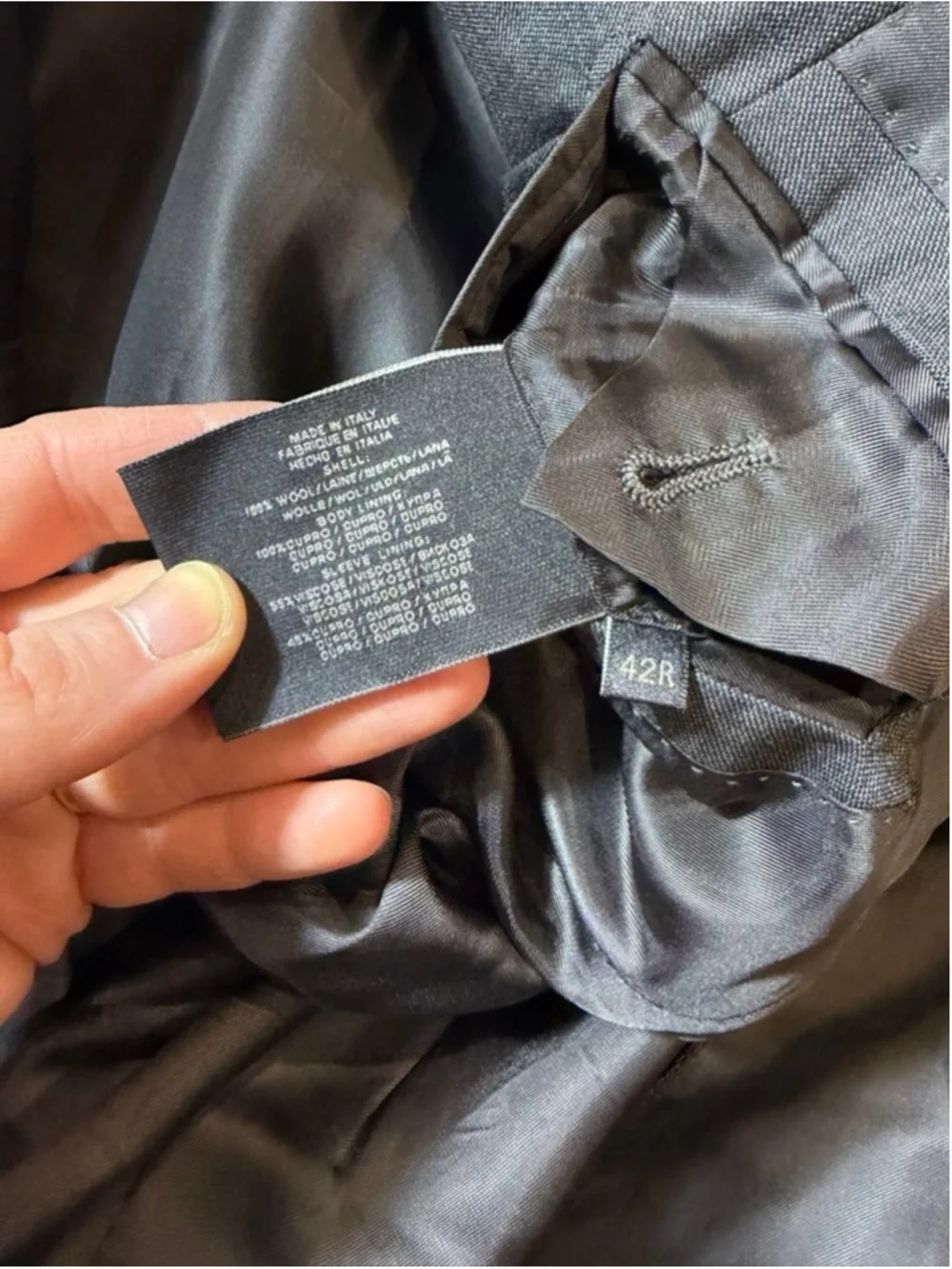 Ralph Lauren Black Label Gray Wool Blazer 42R Italy Luxury Tailored flaw